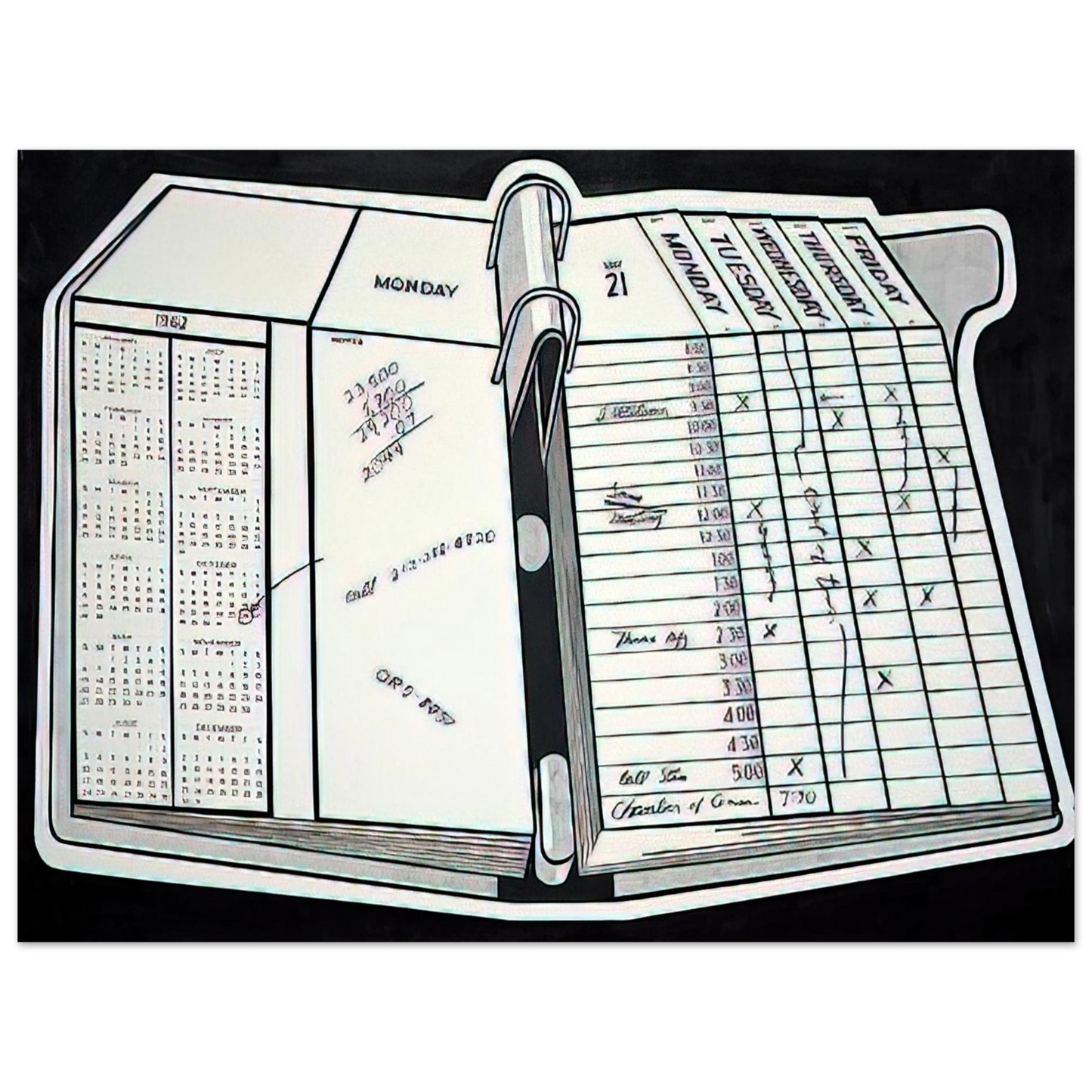 Roy Lichtenstein - DESK CALENDAR 1962 75x100 cm / 30x40inches Fine Art Poster