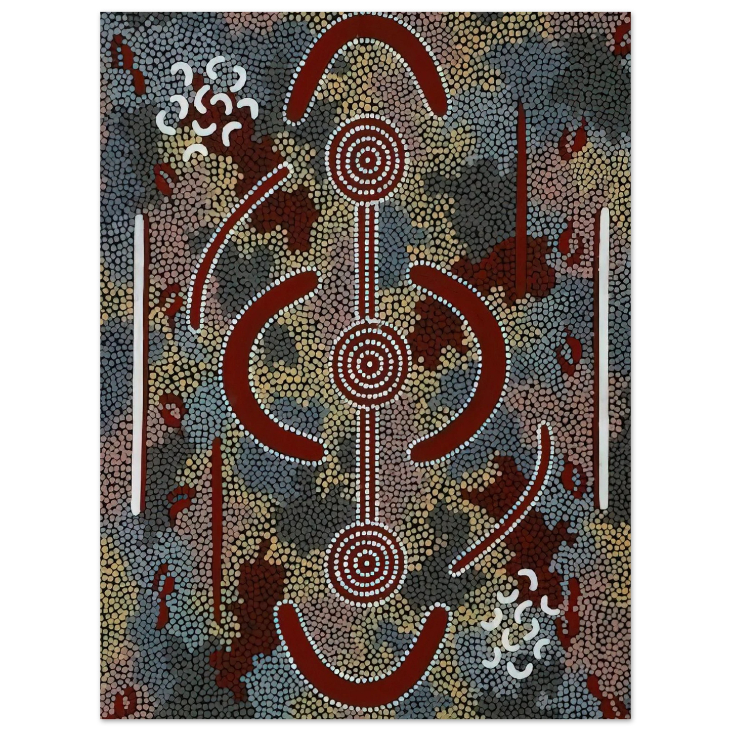 Clifford Possum Tjapaltjarri - Honey Ant Dreaming - 1981 75x100 cm / 30x40inches Fine Art Poster