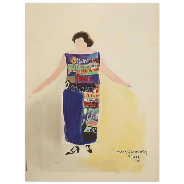 Sonia Delaunay - ROBE POEME OUBLIONS LES OISEAUX 1922 75x100 cm / 30x40inches Fine Art Poster