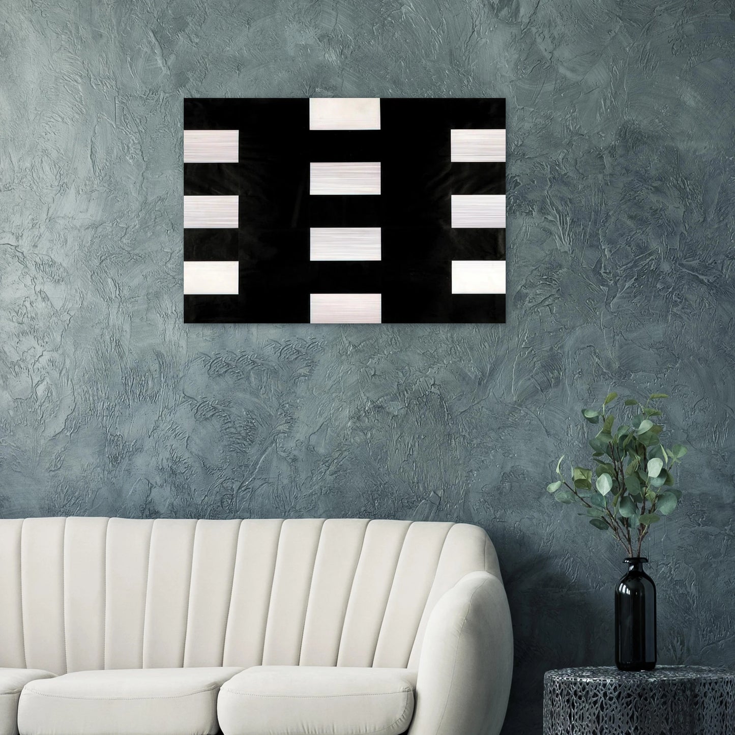 White and Black - Ellsworth Kelly Brushed Aluminum Print - 70x100 cm / 28x40 inches | Ellsworth Kelly Aluminum Print | Ellsworth Kelly Prints