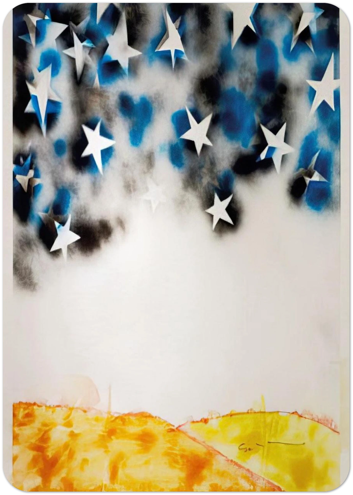 Le Stelle - Pop Art By Mario Schifano Pack of 10 Post Cards | Mario Schifano Post Cards | A6 (10.5 x 14.8 cm) - 4.1 x 5.8 inches