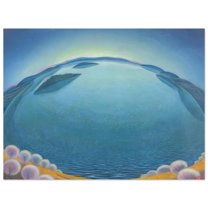 Gerardo Dottori - Lago-alba - 1942 75x100 cm / 30x40inches Fine Art Poster