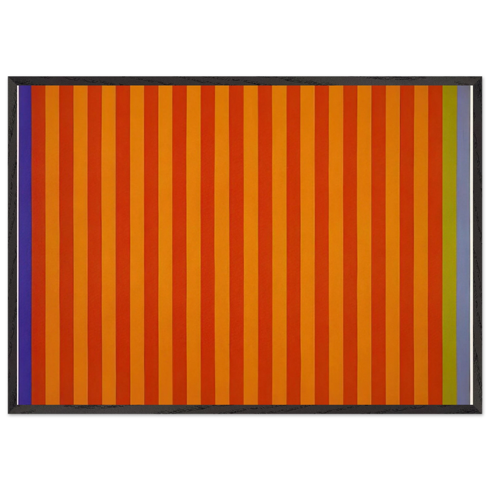 EdgesSolar Beat - 1962 - Gene Davis 70x100 cm / 28x40 inches Framed Art Print – Black Wooden Frame