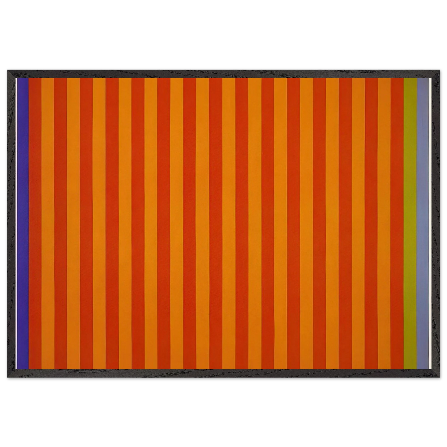 EdgesSolar Beat - 1962 - Gene Davis 70x100 cm / 28x40 inches Framed Art Print – Black Wooden Frame