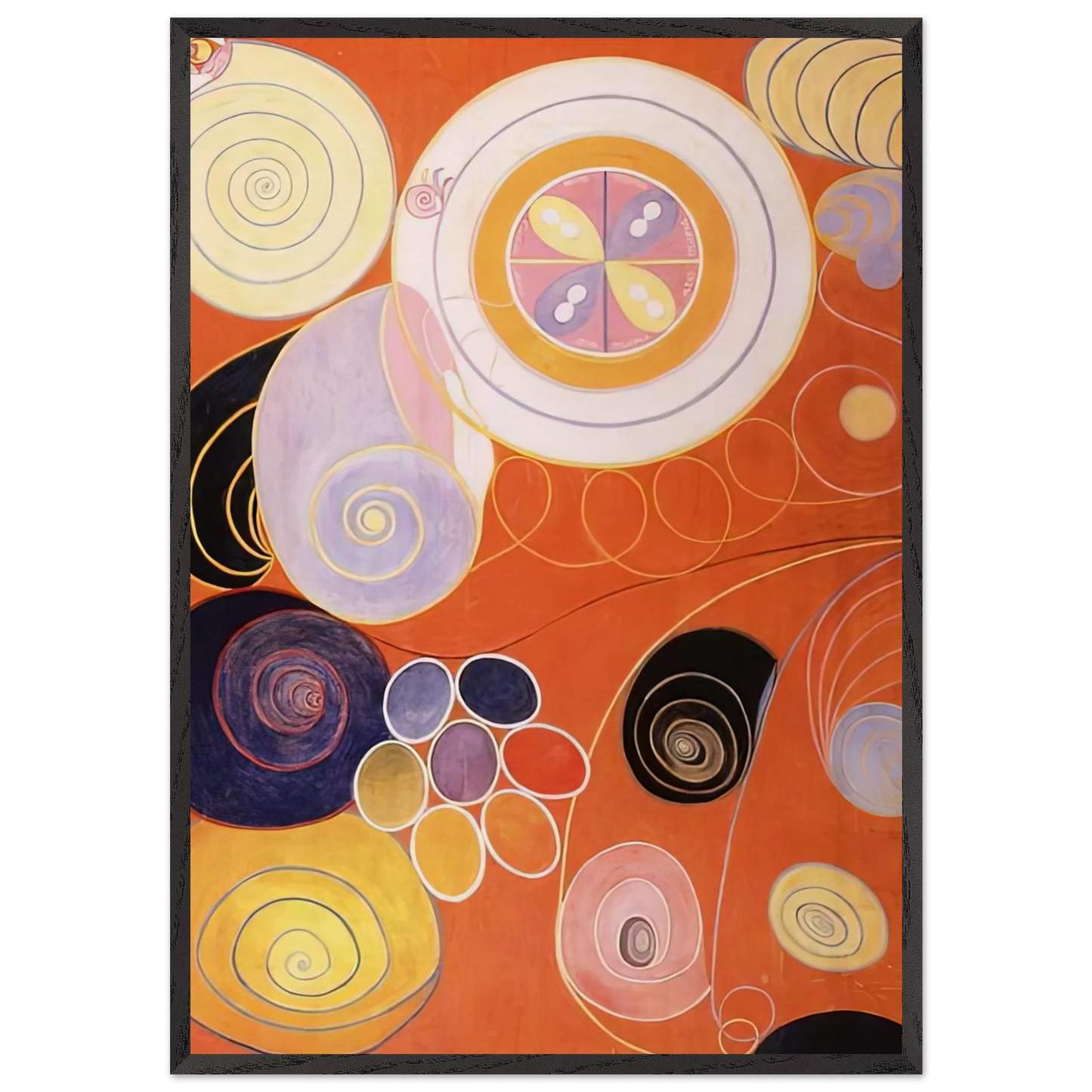 THEY TENS MAINSTAY IV 1907 - Hilma af Klint 70x100 cm / 28x40 inches Framed Art Print – Black Wooden Frame