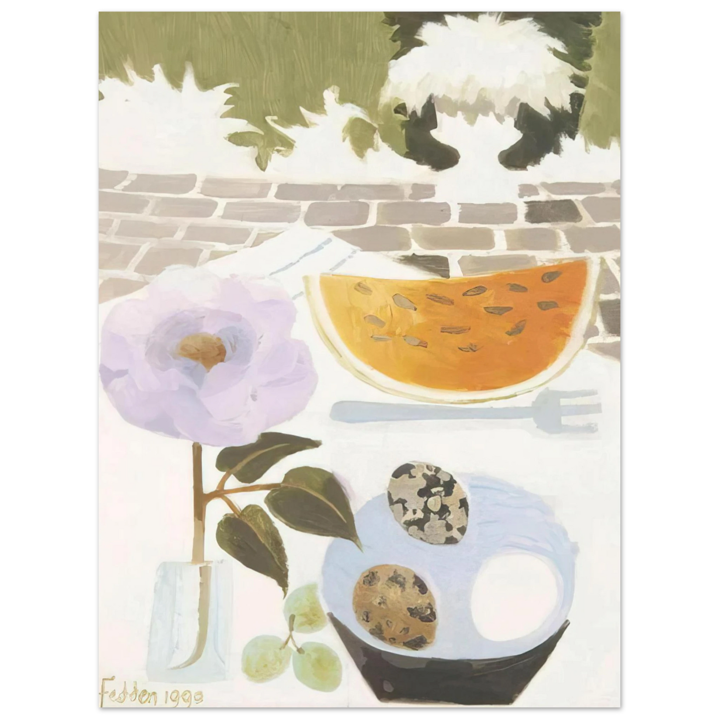 Mary Fedden - A Slice of Melon - 1990 75x100 cm / 30x40inches Fine Art Poster