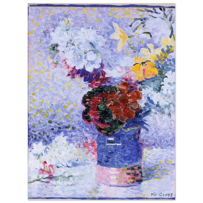 Henri-Edmond Cross - Flowers in a Glass 75x100 cm / 30x40inches Fine Art Poster