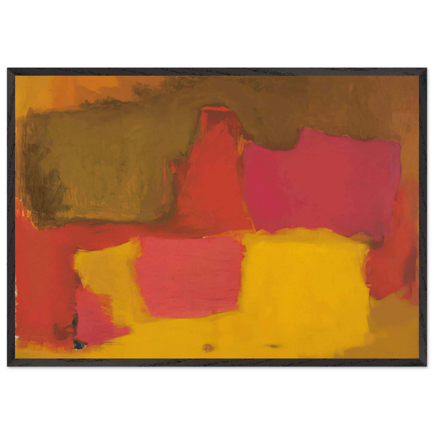 AWAY 1964 - Esteban Vicente 70x100 cm / 28x40 inches Framed Art Print – Black Wooden Frame