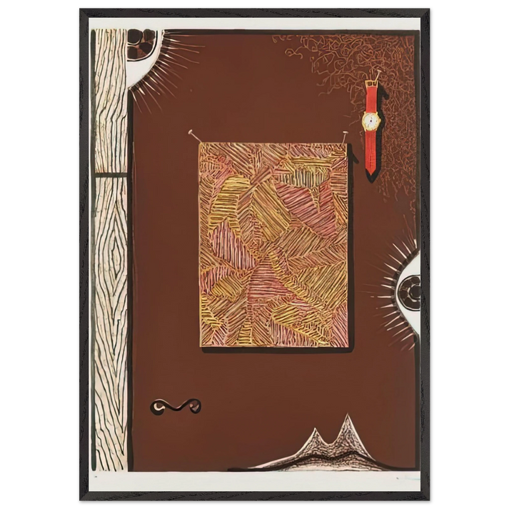 FACE WITH WATCH 1996 - Jasper Johns 70x100 cm / 28x40 inches Framed Art Print – Black Wooden Frame