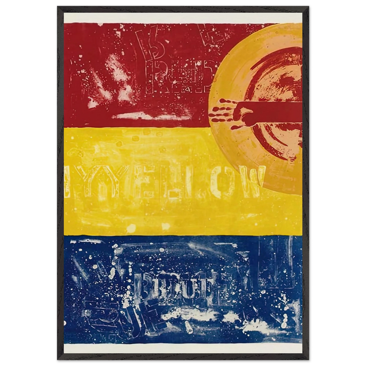 PERISCOPE I ULAE 200 - Jasper Johns 70x100 cm / 28x40 inches Framed Art Print – Black Wooden Frame