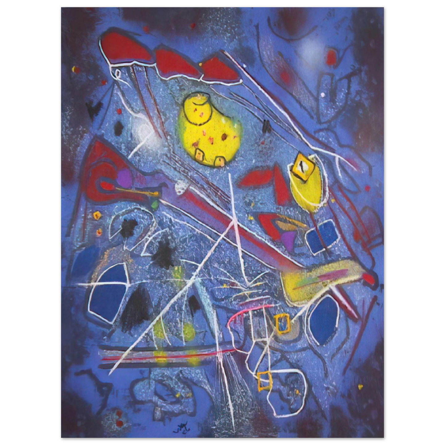 Roberto Matta - REDNESS OF BLUE 1996 75x100 cm / 30x40inches Fine Art Poster