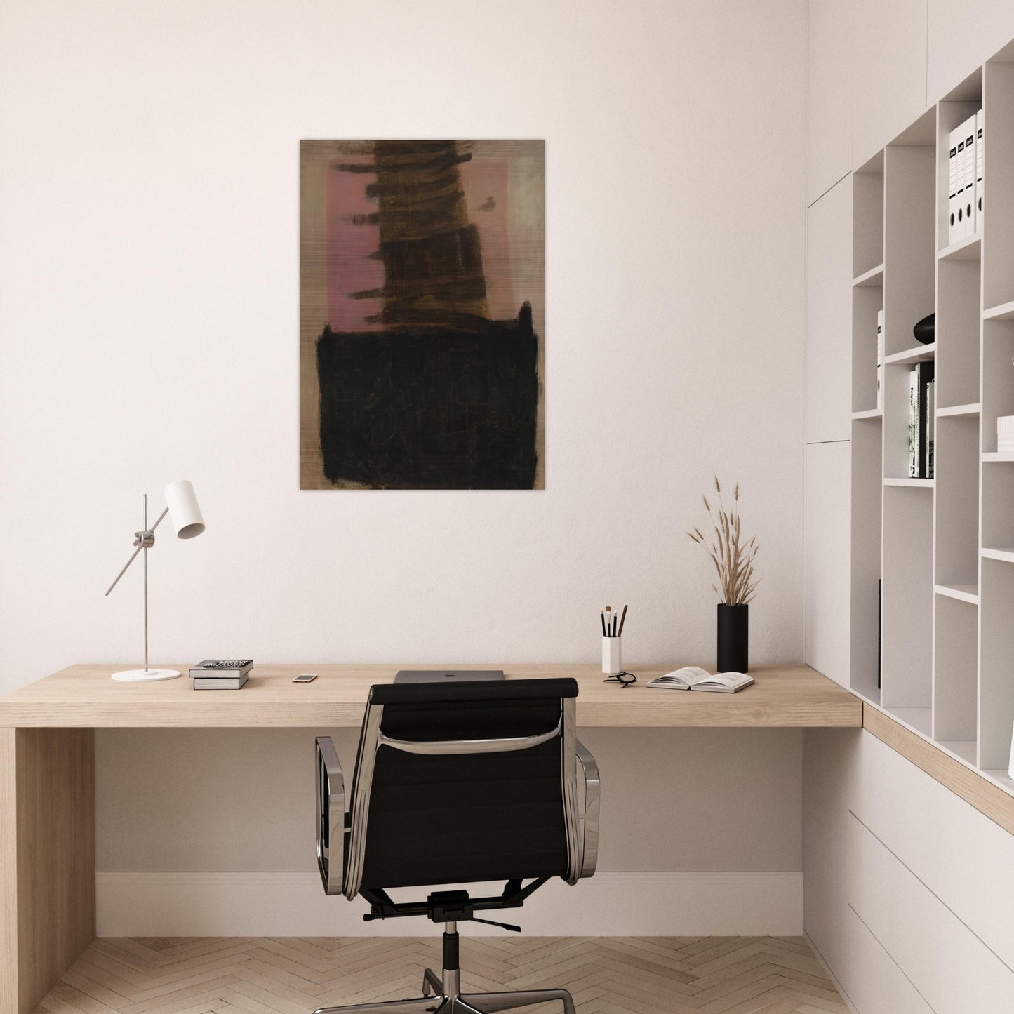 Composition in Black Ochre - 1957 - Adja Yunkers Brushed Aluminum Print - 70x100 cm / 28x40 inches | Adja Yunkers Aluminum Print | Adja Yunkers Prints
