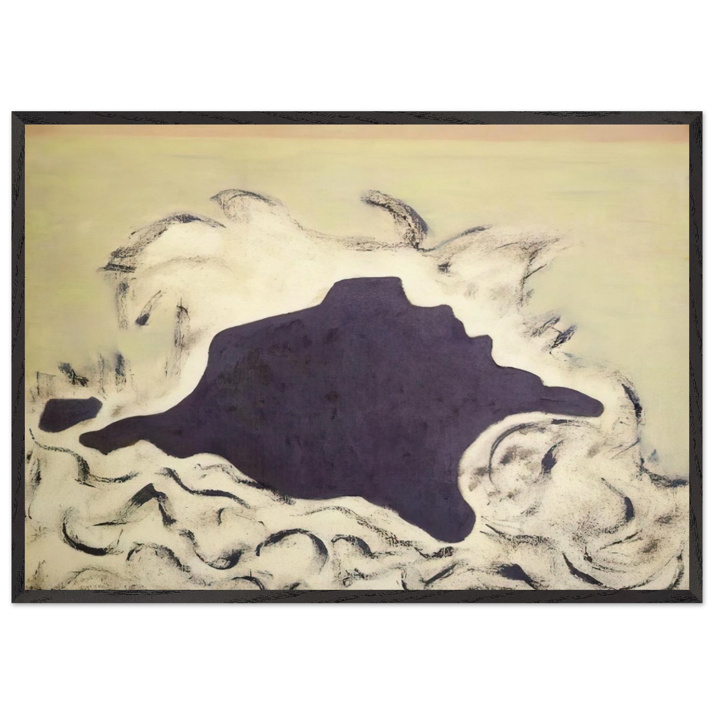 Advancing Sea - 1953 - Milton Avery 70x100 cm / 28x40 inches Framed Art Print – Black Wooden Frame
