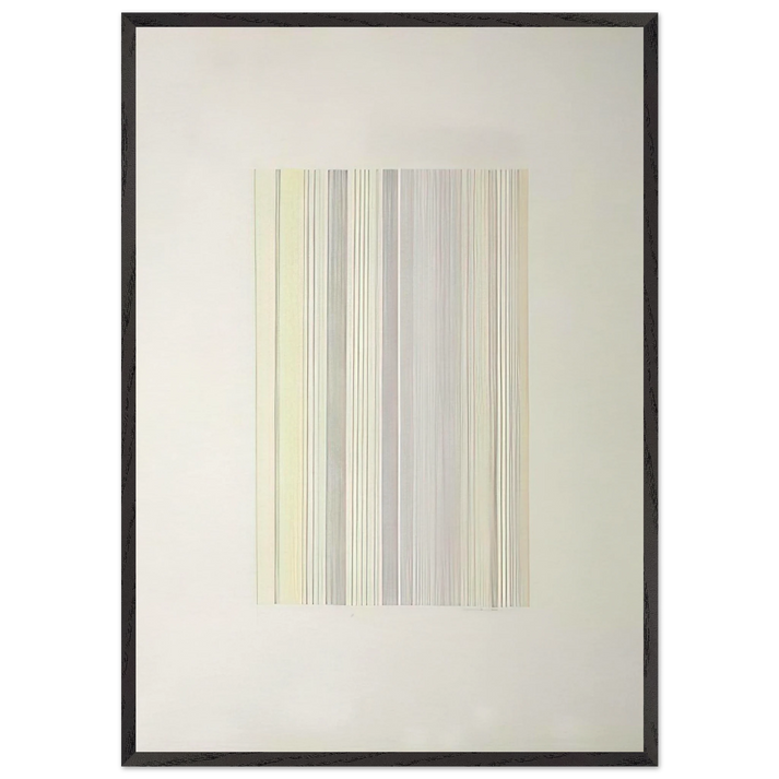 Checkmate - 1973 - Gene Davis 70x100 cm / 28x40 inches Framed Art Print – Black Wooden Frame