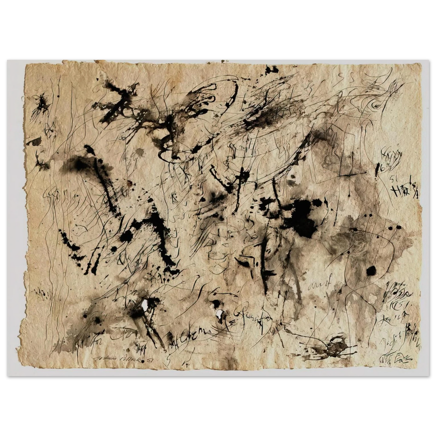 Jackson Pollock - UNTITLED 1951 1 75x100 cm / 30x40inches Fine Art Poster