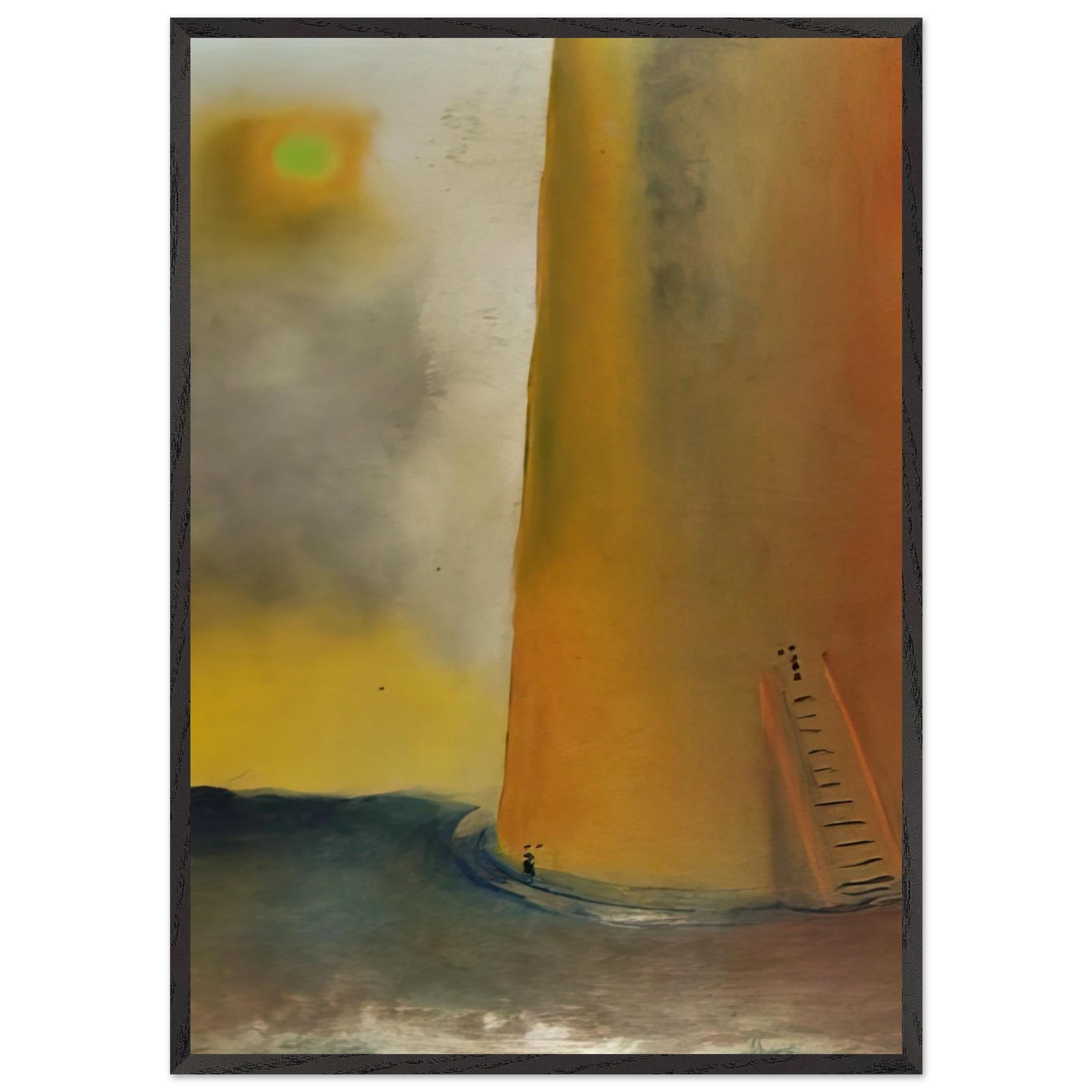 TOWER 1 - Salvador Dali 70x100 cm / 28x40 inches Framed Art Print – Black Wooden Frame