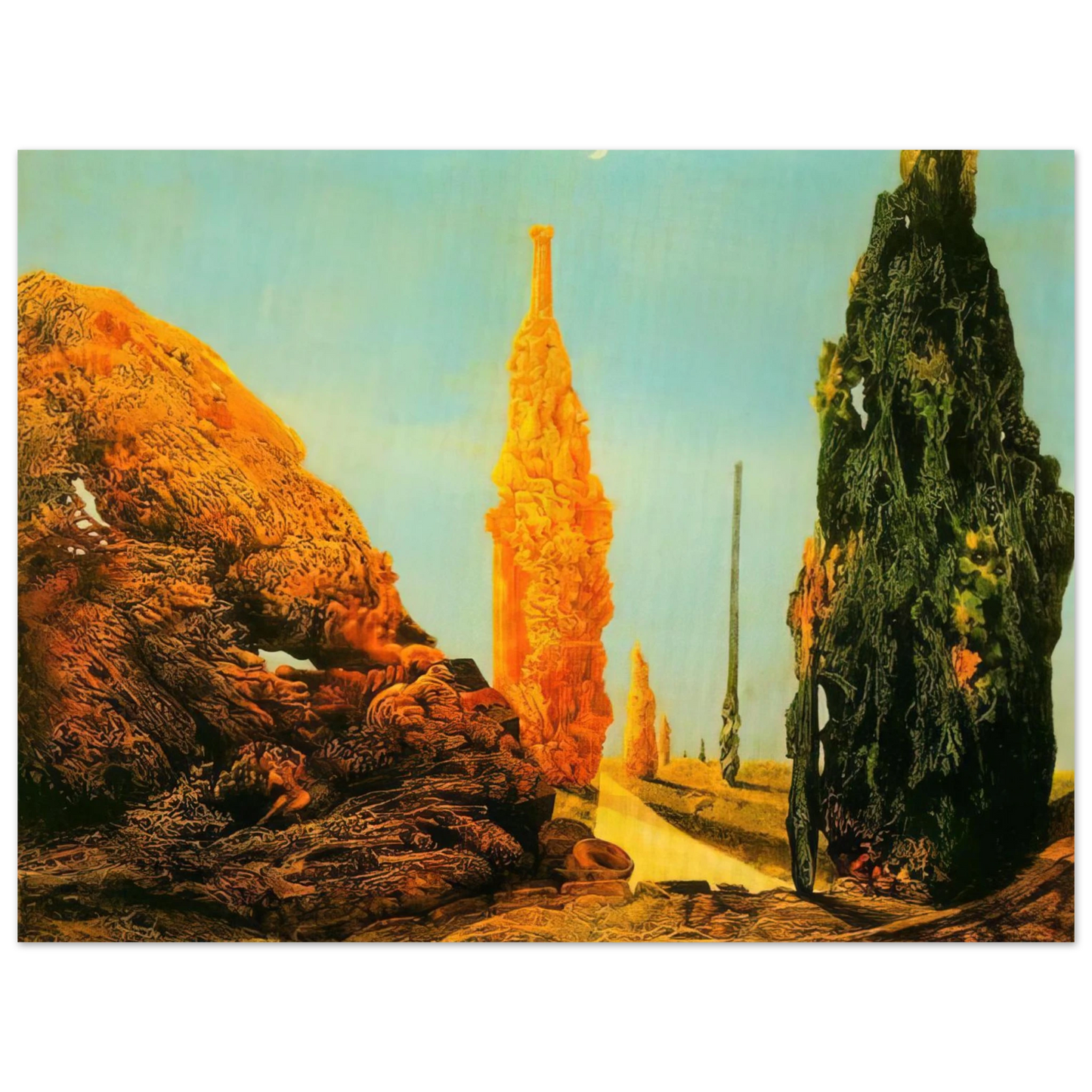 Max Ernst - Lone Tree and United Trees 75x100 cm / 30x40inches Fine Art Poster