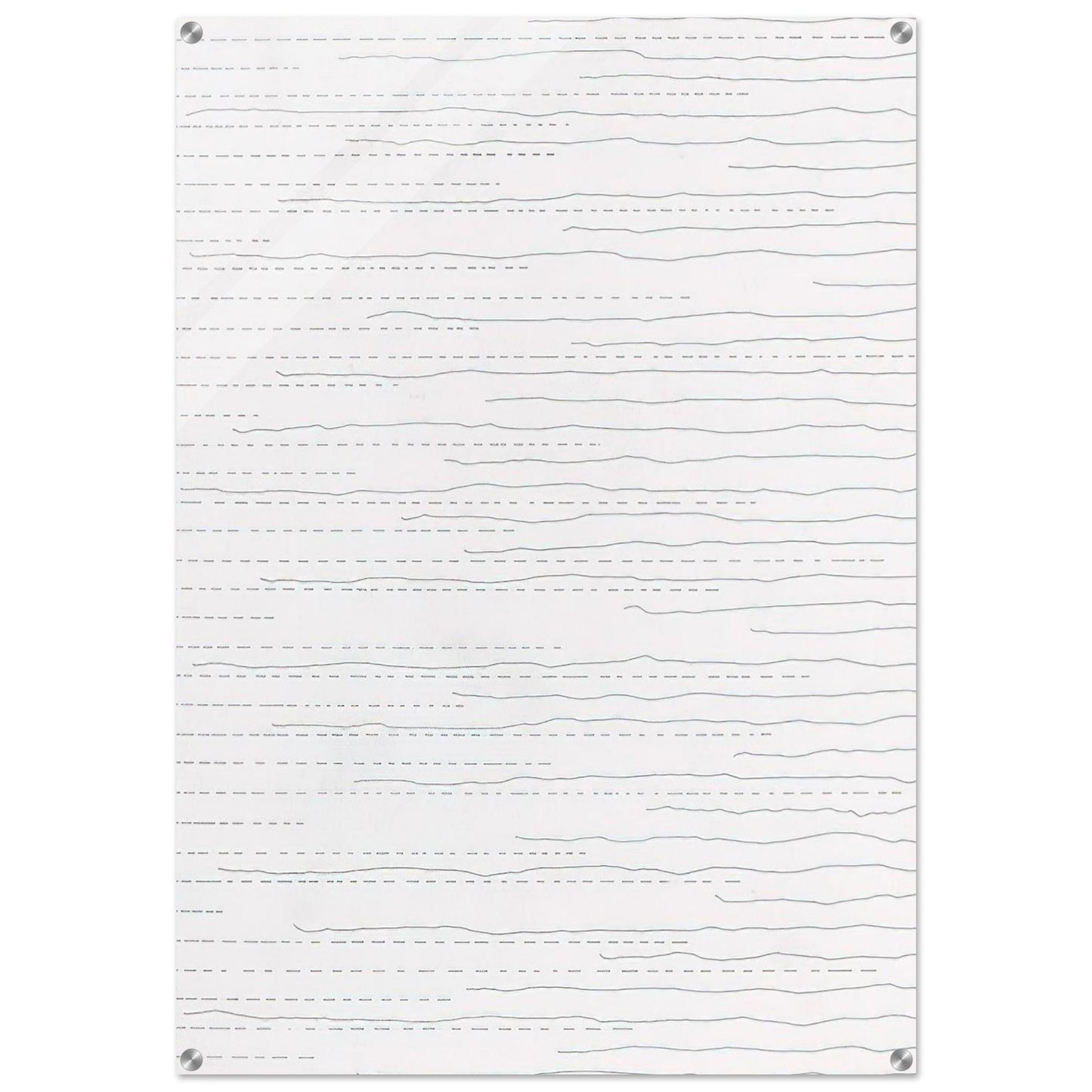 Alternate Not-Straight Lines From the Right Side and Broken Lines From the Left Side of Random Length - Sol LeWitt Acrylic Print - 70x100 cm / 28x40″ inches