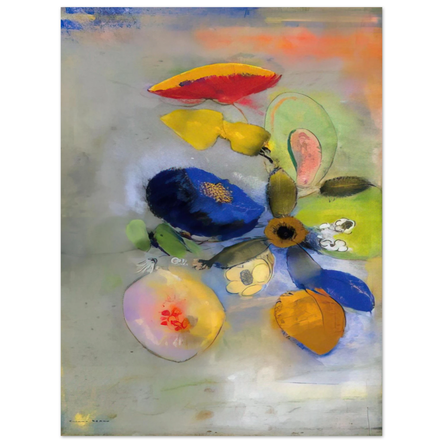 Odilon Redon - FLOWERS 3 75x100 cm / 30x40inches Fine Art Poster