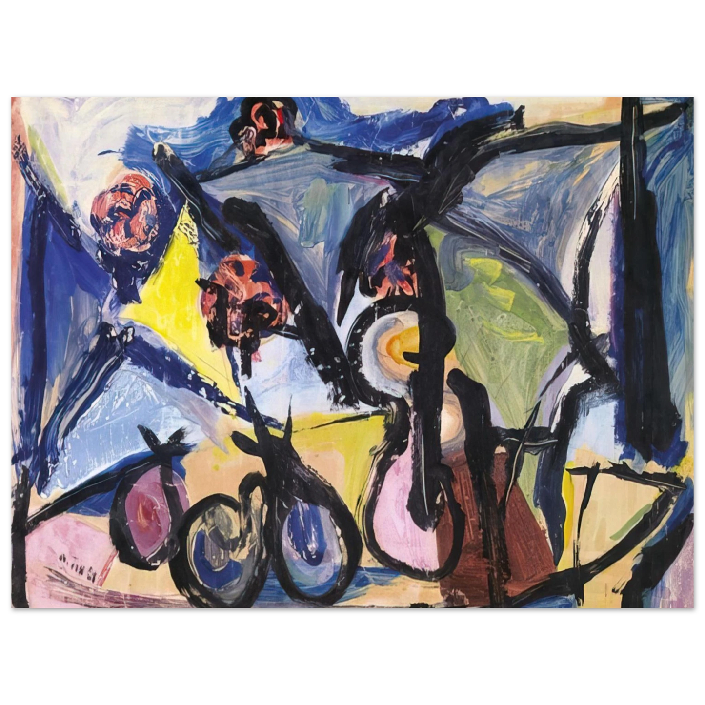 Walasse Ting - Abstract Still Life - 1950 75x100 cm / 30x40inches Fine Art Poster