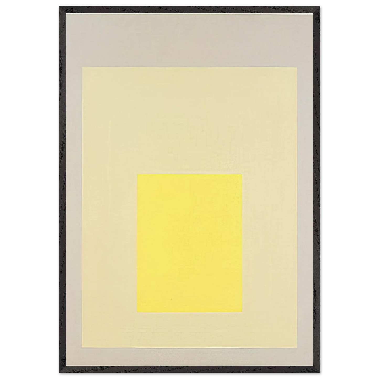 HOMAGE TO THE SQUARE AMALGAMATING 1971 - Josef Albers 70x100 cm / 28x40 inches Framed Art Print – Black Wooden Frame