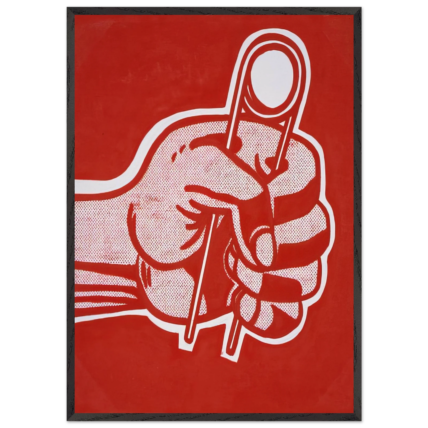 THE GRIP 1962 - Roy Lichtenstein 70x100 cm / 28x40 inches Framed Art Print – Black Wooden Frame