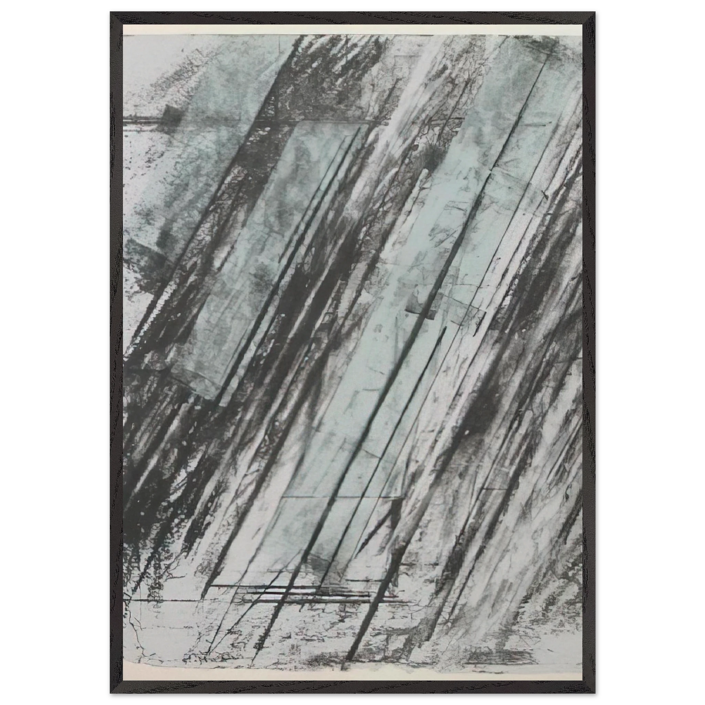 Untitled Bastian 38 - Cy Twombly 70x100 cm / 28x40 inches Framed Art Print – Black Wooden Frame