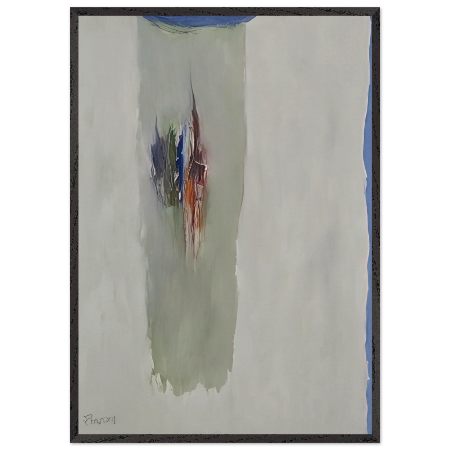 Sentinell III A - 1965 - Theodoros Stamos 70x100 cm / 28x40 inches Framed Art Print – Black Wooden Frame