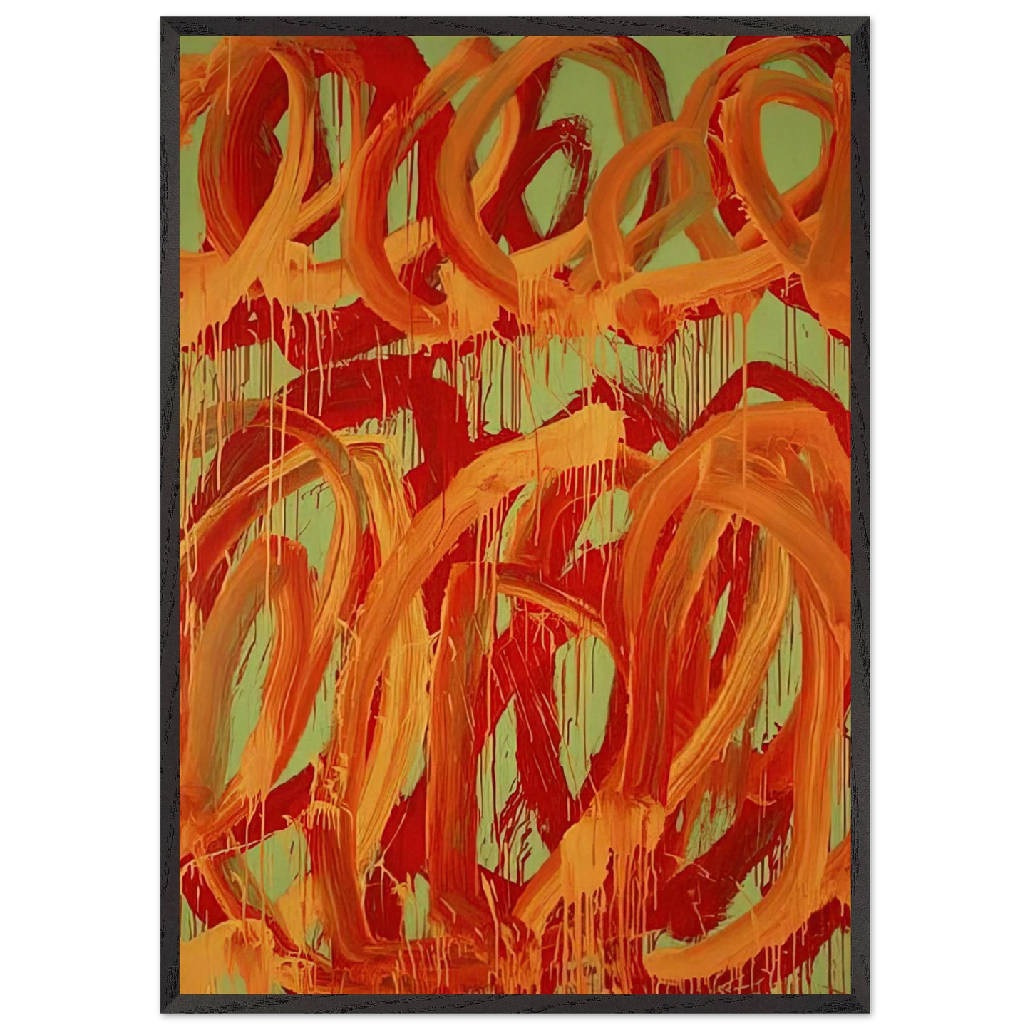 Camino Real IV - Cy Twombly 70x100 cm / 28x40 inches Framed Art Print – Black Wooden Frame