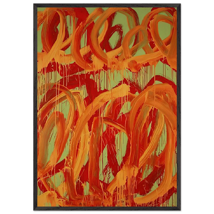 Camino Real IV - Cy Twombly 70x100 cm / 28x40 inches Framed Art Print – Black Wooden Frame