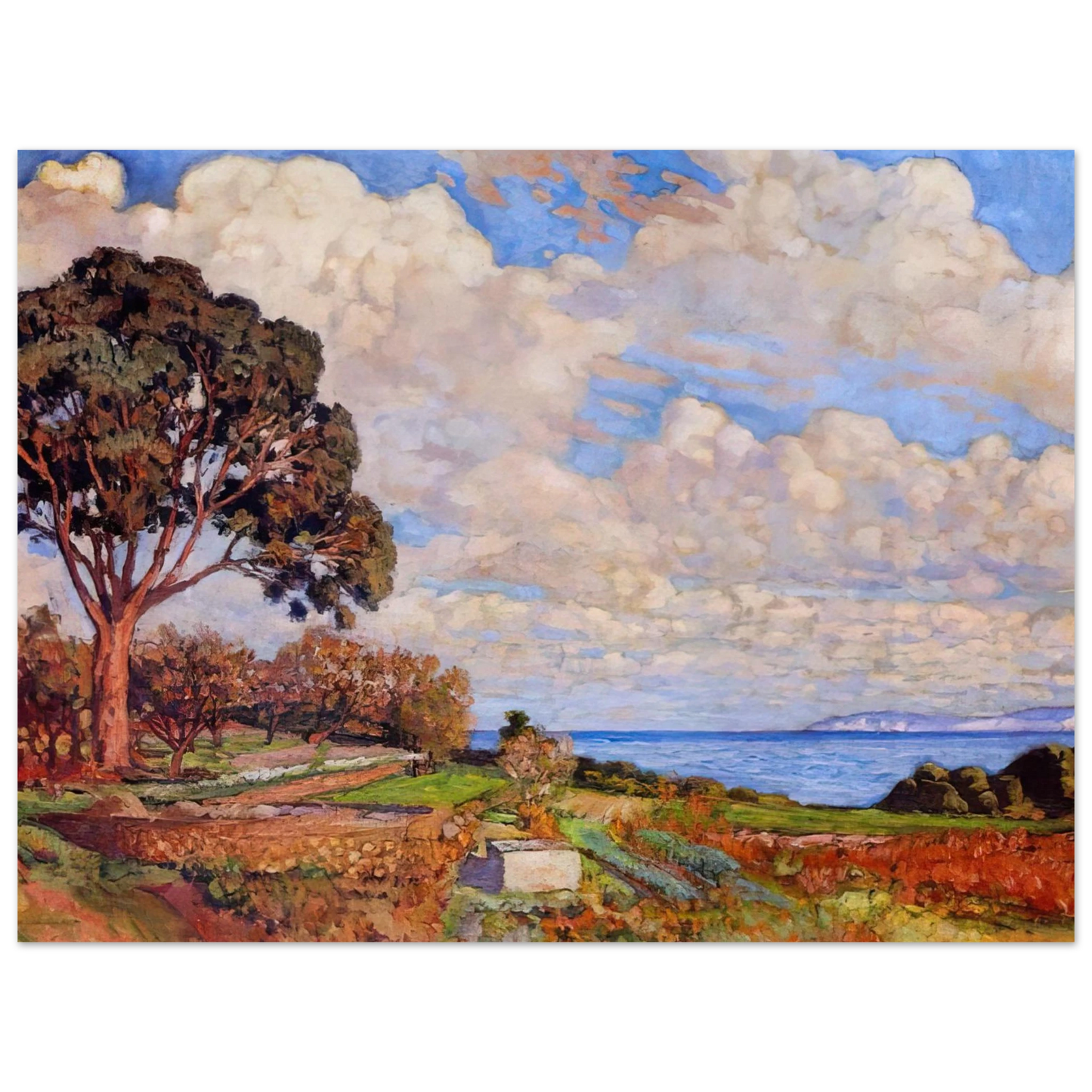Theo van Rysselberghe - LARGE TREE NEAR THE SEA 1919 75x100 cm / 30x40inches Fine Art Poster