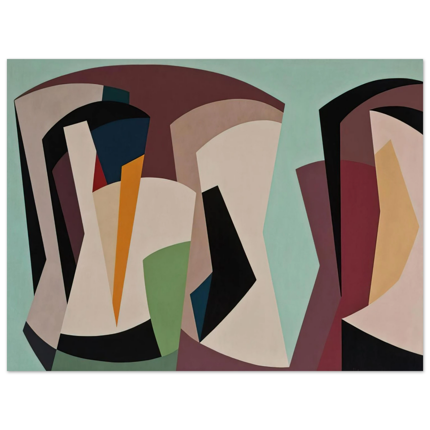 Karl Benjamin - Untitled - 1955 75x100 cm / 30x40inches Fine Art Poster