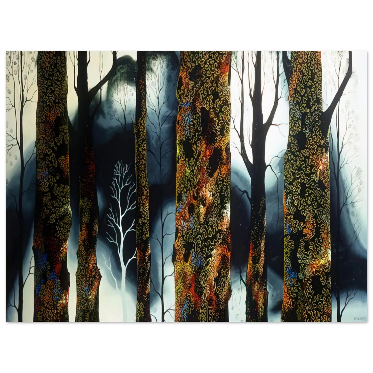 Eyvind Earle - Jewel Trees 75x100 cm / 30x40inches Fine Art Poster