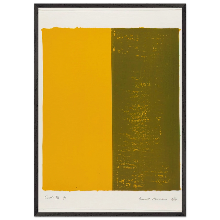 Canto XIII - Barnett Newman 70x100 cm / 28x40 inches Framed Art Print – Black Wooden Frame