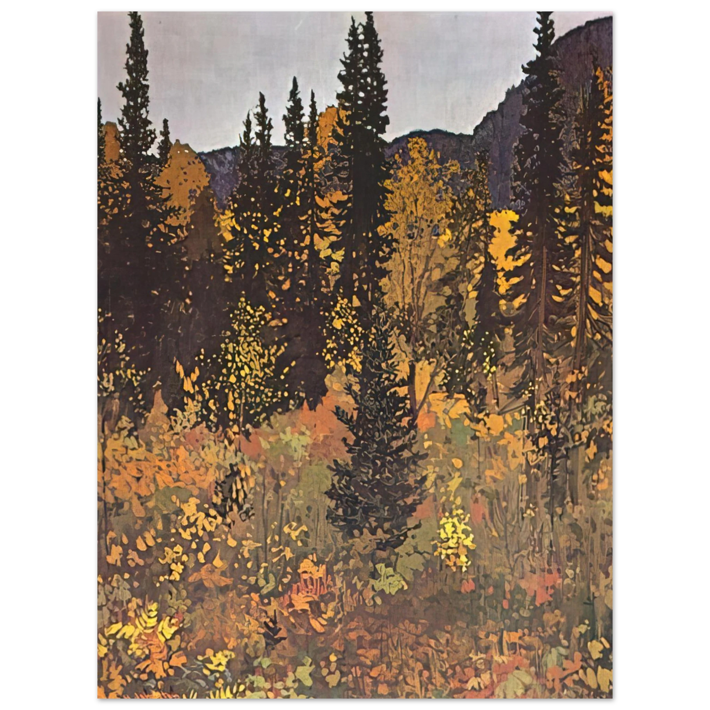 Frank Johnston - The Dark Woods Interior - 1921 75x100 cm / 30x40inches Fine Art Poster
