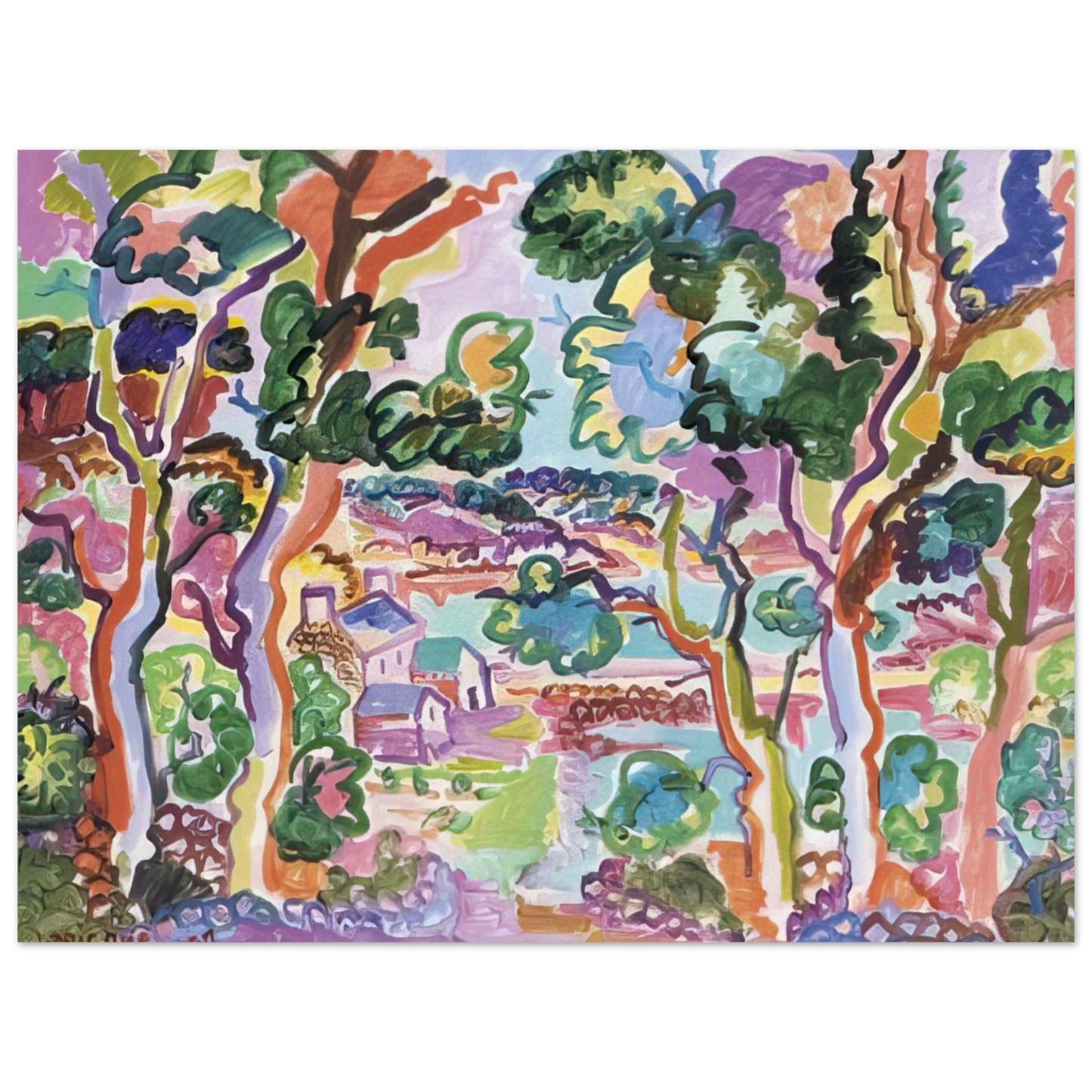 Charles Lapicque - Paysage - Fauvism 75x100 cm / 30x40inches Fine Art Poster