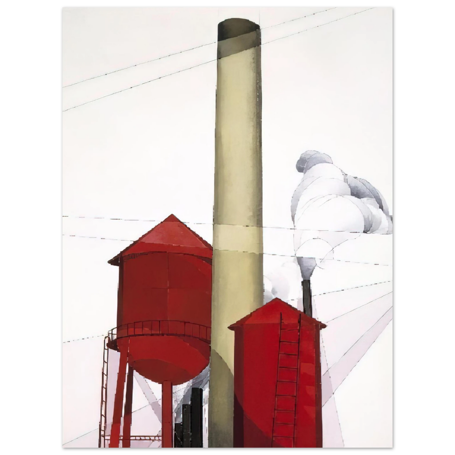 Charles Demuth - Buildings - 1930 75x100 cm / 30x40inches Fine Art Poster