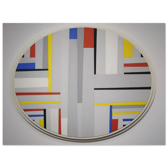 Fritz Glarner - Relational Painting, Tondo - Neoplasticism 75x100 cm / 30x40inches Fine Art Poster
