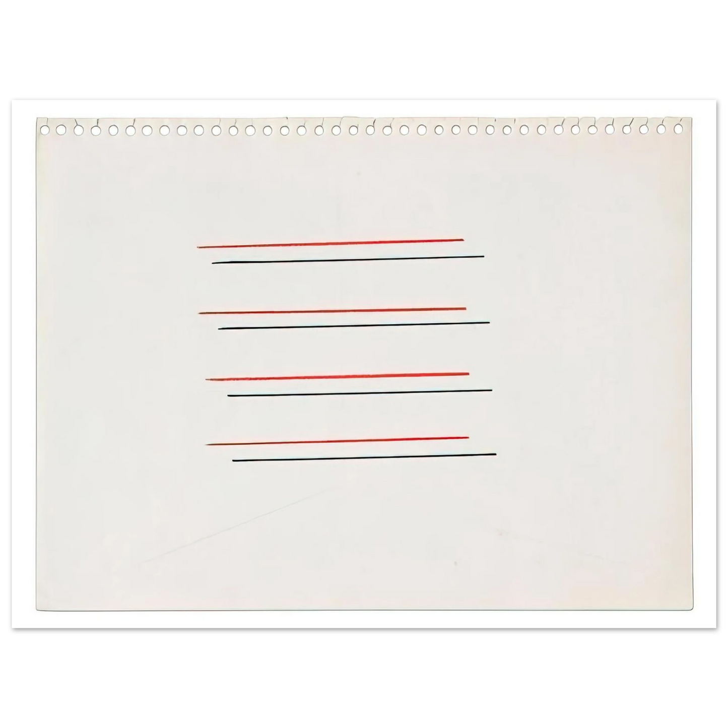 Fred Sandback - Untitled - 1971 75x100 cm / 30x40inches Fine Art Poster