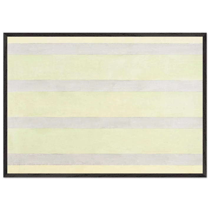 Untitled 11 - Agnes Martin 70x100 cm / 28x40 inches Framed Art Print – Black Wooden Frame