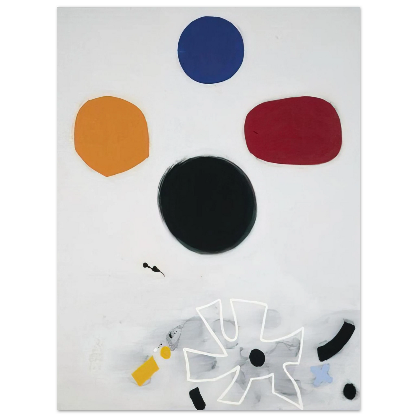 Adolph Gottlieb - White Line #2 - 1968 75x100 cm / 30x40inches Fine Art Poster