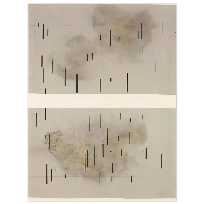 John Cage - Global Village 37-48 Diptych - 1989 75x100 cm / 30x40inches Fine Art Poster