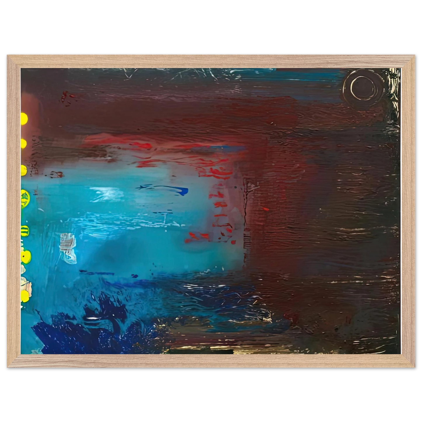 Helen Frankenthaler - Borrowed Dream, 1992- Wall Art - 60x80 cm / 24x32 inches - Premium Wooden Framed Poster With Fine Art Paper-canvas - Wood frame
