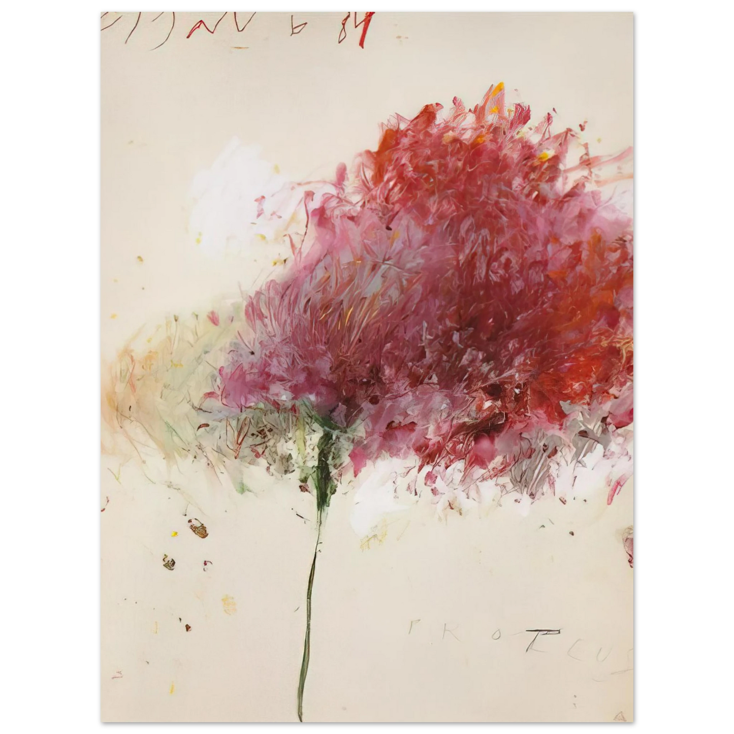 Cy Twombly - Proteus 75x100 cm / 30x40inches Fine Art Poster