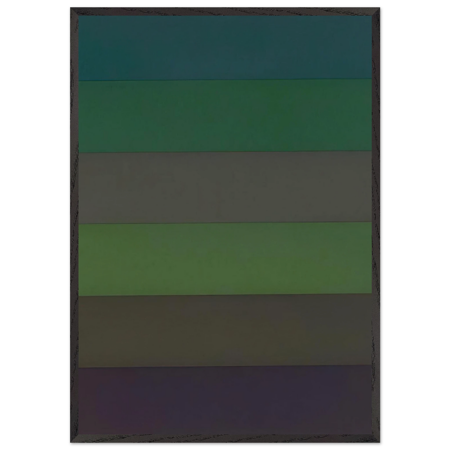 Horizontal Bands with Colors Superimposed - Sol LeWitt 70x100 cm / 28x40 inches Framed Art Print – Black Wooden Frame