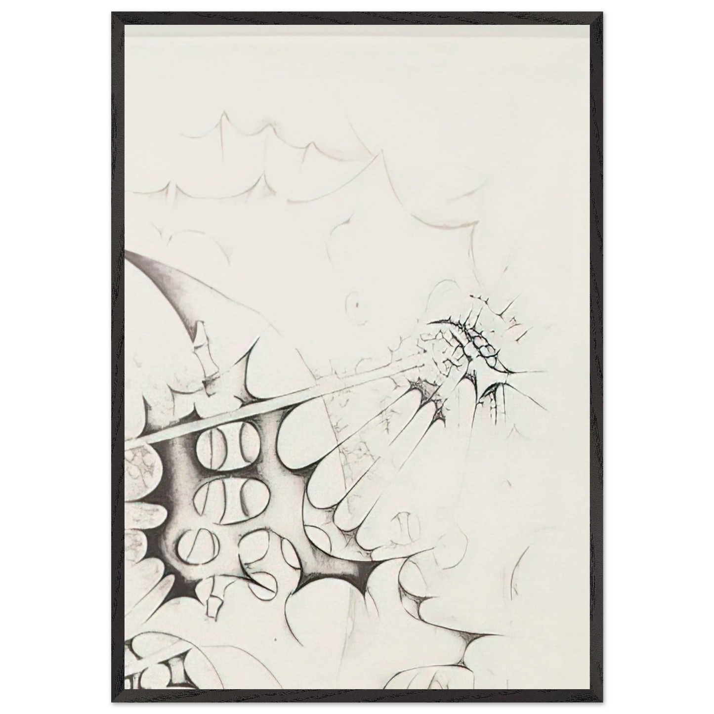 PIRATES 1982 - Lee Bontecou 70x100 cm / 28x40 inches Framed Art Print – Black Wooden Frame