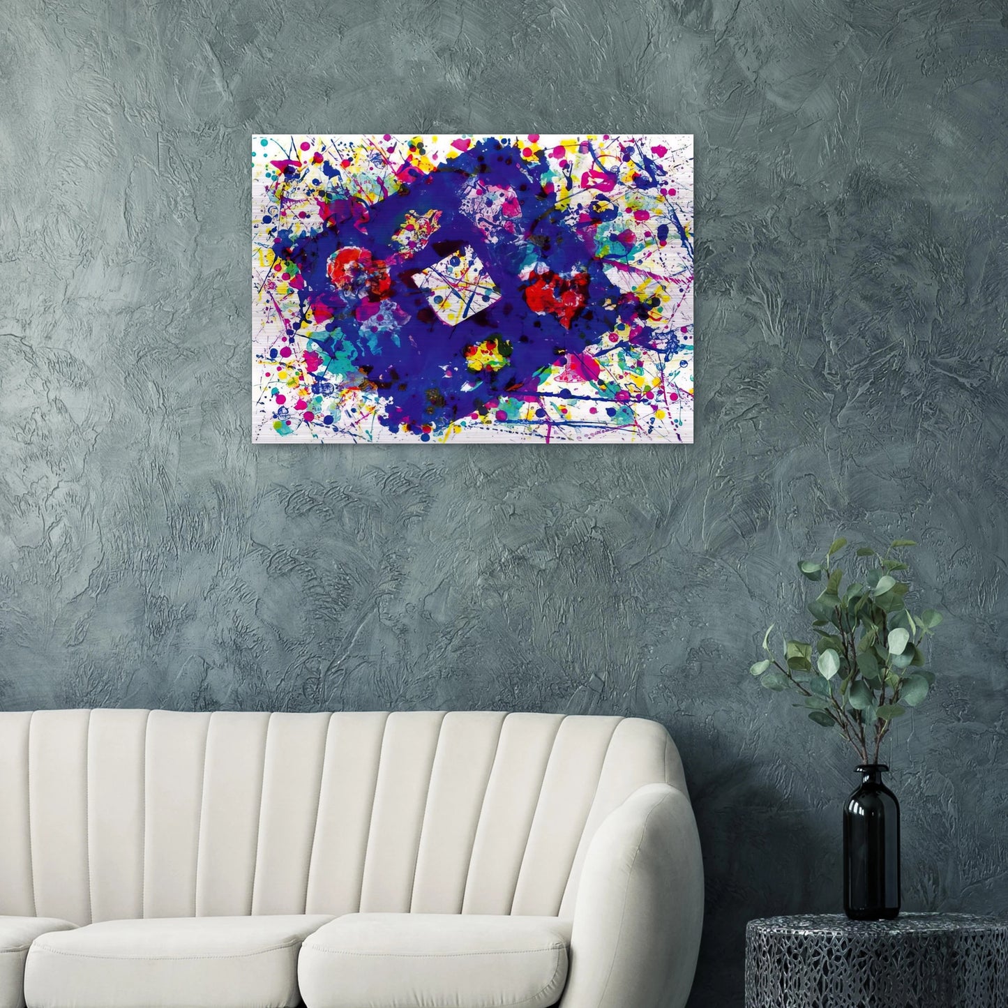 Untitled SF 259 - Sam Francis Brushed Aluminum Print - 70x100 cm / 28x40 inches | Sam Francis Aluminum Print | Sam Francis Prints