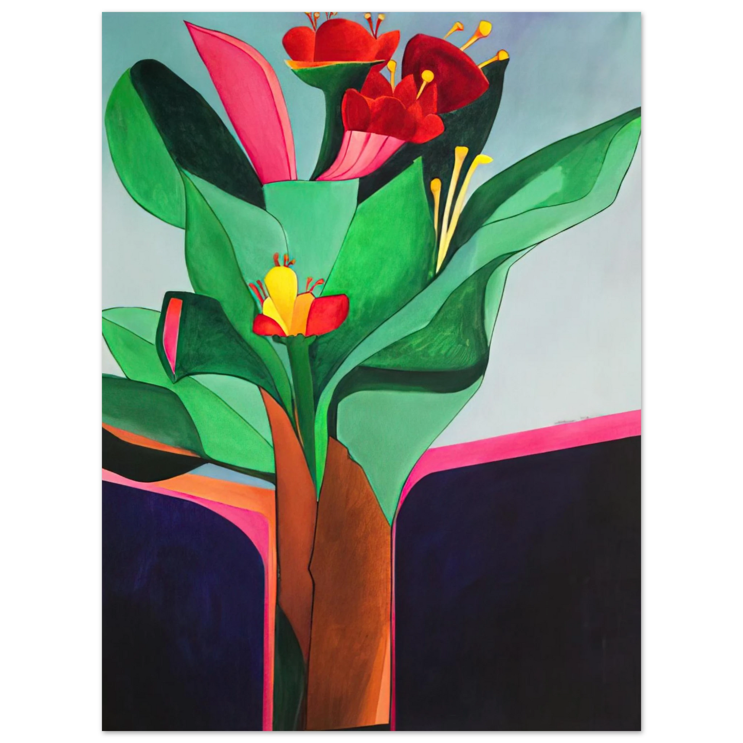Aldemir Martins - Flores - 1971 75x100 cm / 30x40inches Fine Art Poster