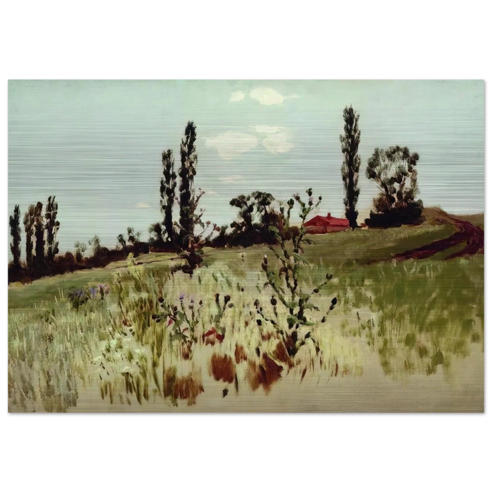 Poplar trees - Arkhyp Kuindzhi Brushed Aluminum Print - 70x100 cm / 28x40 inches | Arkhyp Kuindzhi Aluminum Print | Arkhyp Kuindzhi Prints
