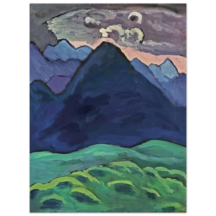 Gabriele Munter - BLAUER KEGELBERG 1930 75x100 cm / 30x40inches Fine Art Poster